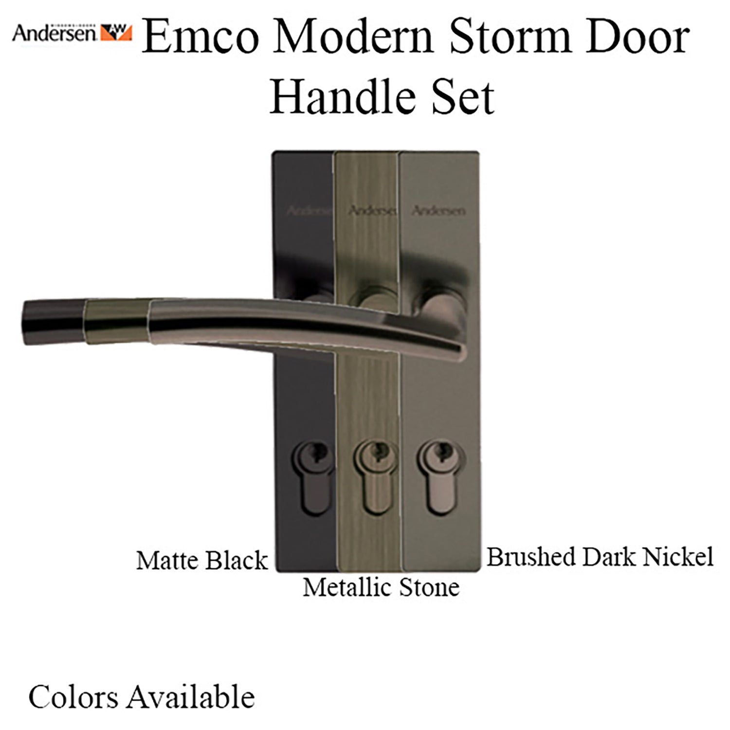 Andersen Modern 3-Point Lock, Storm Door Hardware, Kwikset Key - Andersen Modern 3-Point Lock, Storm Door Hardware, Kwikset Key
