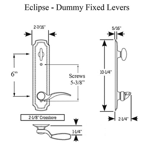Trilennium Eclipse Handle Set, Fixed Dummy 6