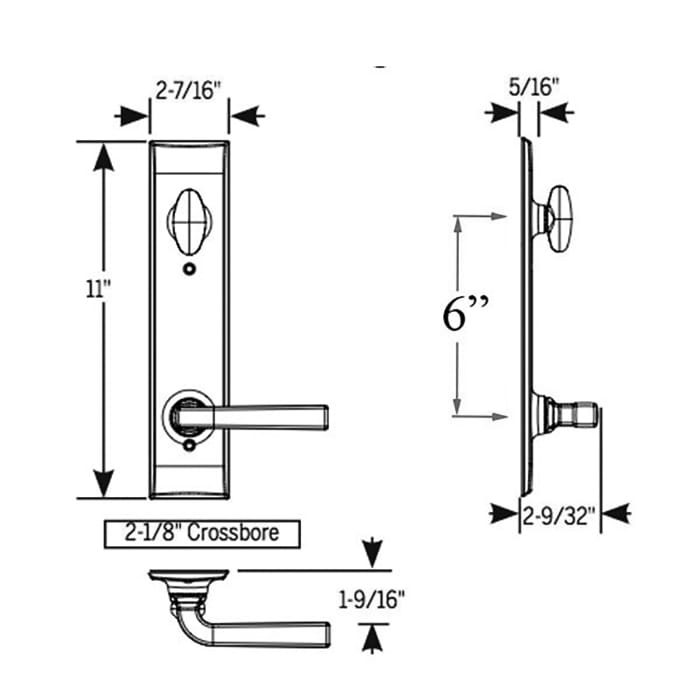 Trilennium Rectangular Dummy Fixed Lever - Trilennium Rectangular Dummy Fixed Lever