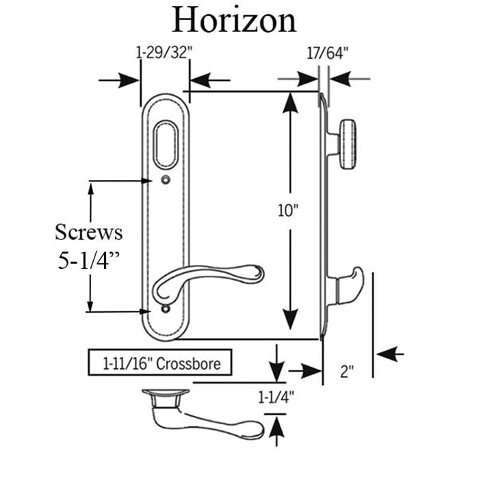 Trilennium Peachtree IPD Active Keyed Handle Set 1-3/4 Door - Trilennium Peachtree IPD Active Keyed Handle Set 1-3/4 Door