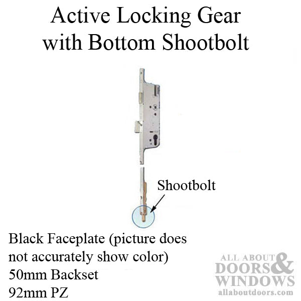 Cremona 50/92 Active Shootbolt, 3 Point lock,  G-U - Black - Cremona 50/92 Active Shootbolt, 3 Point lock,  G-U - Black