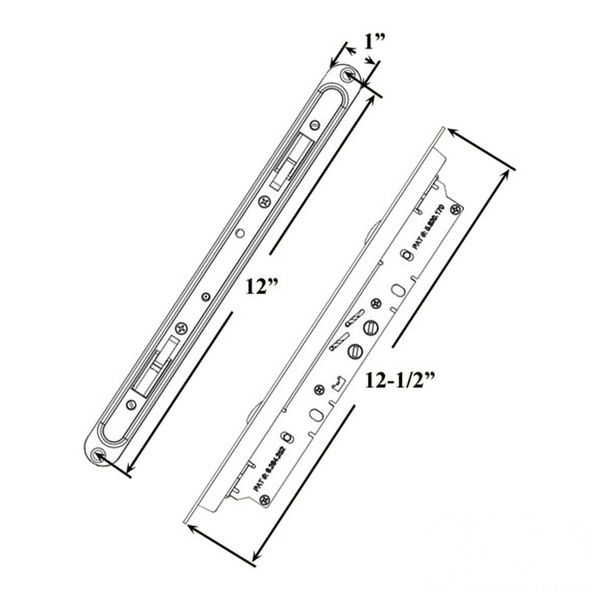 2 Point Double Hook Sliding Door Lock with Face Plate - 2 Point Double Hook Sliding Door Lock with Face Plate
