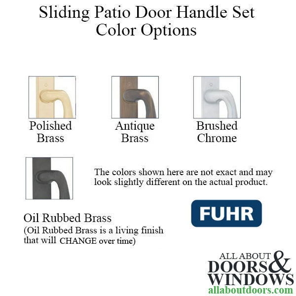 Fuhr Sliding Patio Door Handle Active L Handle 574 392 Screw Hole Pattern Choose Color - Fuhr Sliding Patio Door Handle Active L Handle 574 392 Screw Hole Pattern Choose Color