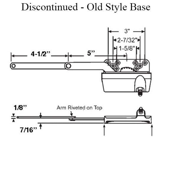 Operator, Split Arm, 4.5 Straight Link no/ Clip, Old Style Housing, Right Hand (RH) - Gold - Operator, Split Arm, 4.5 Straight Link no/ Clip, Old Style Housing, Right Hand (RH) - Gold