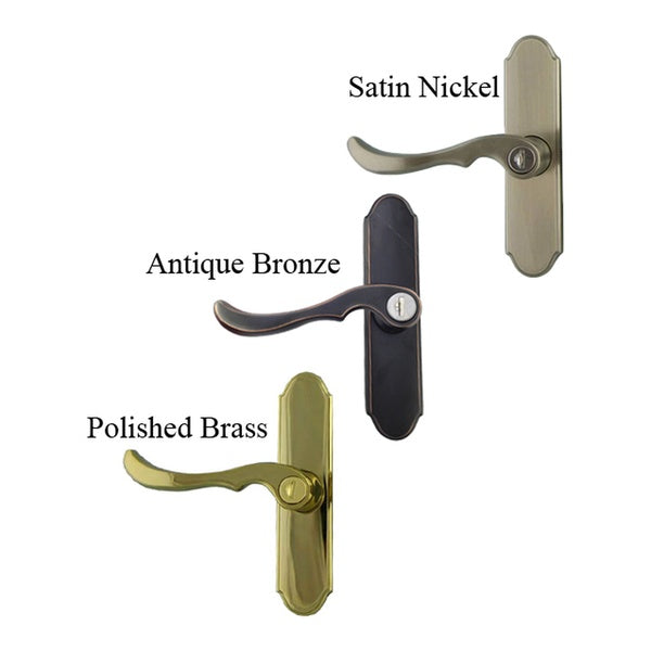 Larson Mortise Lever, 1-3/16 Backset, Storm Door with Key - Larson Mortise Lever, 1-3/16 Backset, Storm Door with Key