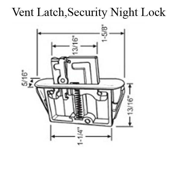 Amesbury Vent Latch Plastic Security Night  Vent Latch For Double Hung Windows - Amesbury Vent Latch Plastic Security Night  Vent Latch For Double Hung Windows