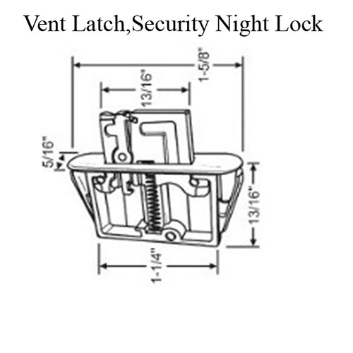 Amesbury Vent Latch Plastic Security Night  Vent Latch For Double Hung Windows - Amesbury Vent Latch Plastic Security Night  Vent Latch For Double Hung Windows