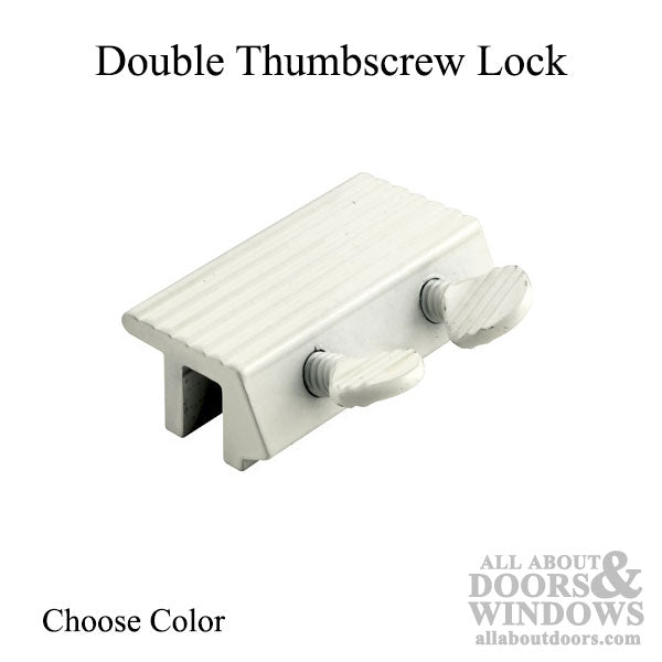 Sliding Window or Door Double Thumbscrew Lock - Choose Color - Sliding Window or Door Double Thumbscrew Lock - Choose Color