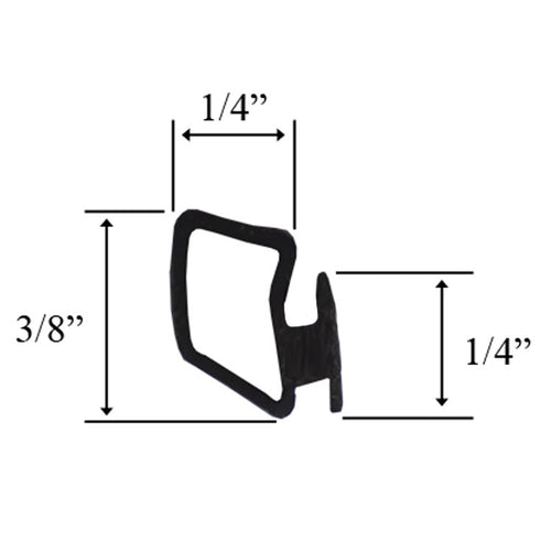 Thermoseal T Insert Seal For Panic Saddle Thresholds For Hinged Doors - Thermoseal T Insert Seal For Panic Saddle Thresholds For Hinged Doors