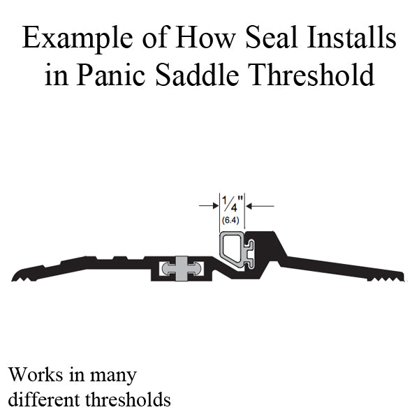 Thermoseal T Insert Seal For Panic Saddle Thresholds For Hinged Doors - Thermoseal T Insert Seal For Panic Saddle Thresholds For Hinged Doors