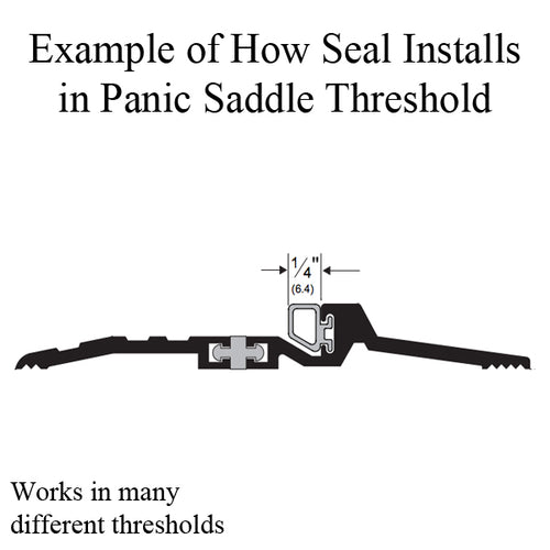 Thermoseal T Insert Seal For Panic Saddle Thresholds For Hinged Doors - Thermoseal T Insert Seal For Panic Saddle Thresholds For Hinged Doors