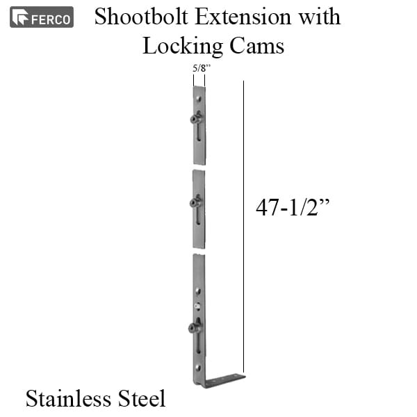 G-U/Ferco Shootbolt Extension with Cam for Push-out Casement Windows - G-U/Ferco Shootbolt Extension with Cam for Push-out Casement Windows