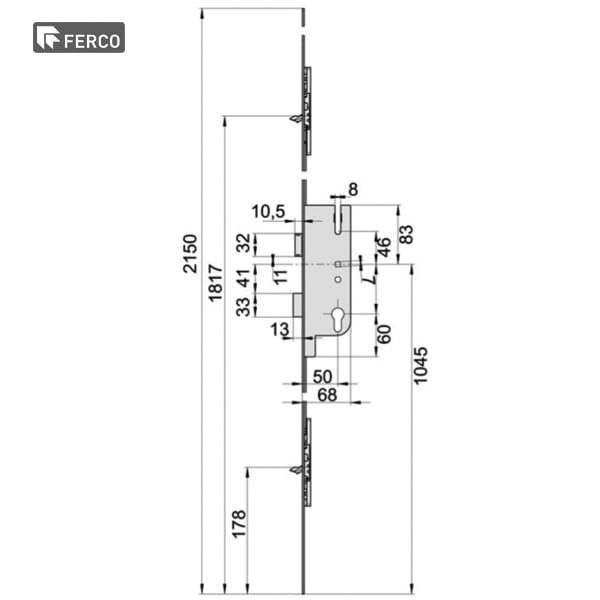 G-U/Ferco Cremona Europa Tripact 50/70 S2 Multipoint Lock - G-U/Ferco Cremona Europa Tripact 50/70 S2 Multipoint Lock