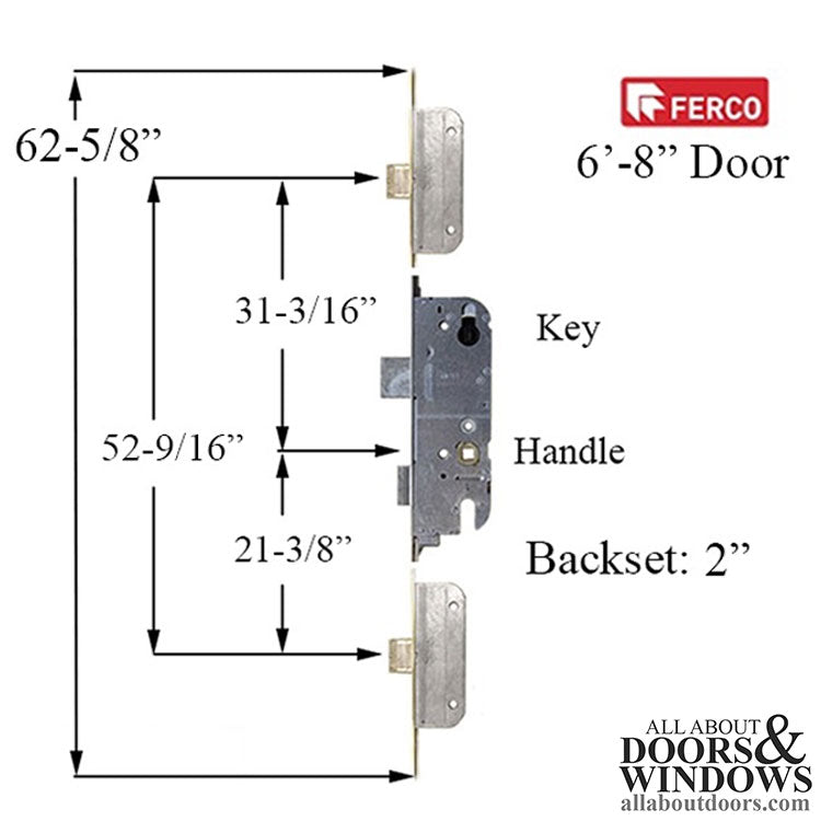G-U / Ferco SECURY 50/92 Automatic Door Lock 6-8 Door for LEVER Handles - Stainless Steel - G-U / Ferco SECURY 50/92 Automatic Door Lock 6-8 Door for LEVER Handles - Stainless Steel