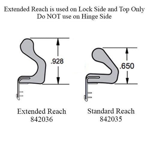 Door Jamb Weatherstrip, 96 inch Standard Stick, Choose Color - Door Jamb Weatherstrip, 96 inch Standard Stick, Choose Color