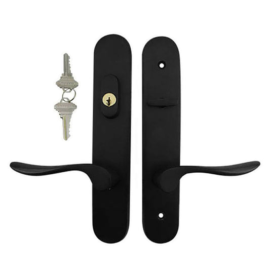 Marvin Active Keyed Multi-point Lock Trim for Hinged Door - Matte Black