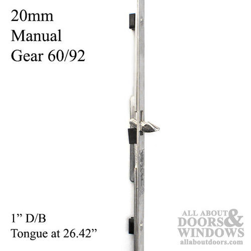 20mm Manual Top Extension, Tongue at 29.25