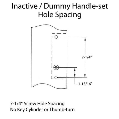Marvin Inactive / Dummy Trim for Passive door - Satin Chrome - Marvin Inactive / Dummy Trim for Passive door - Satin Chrome