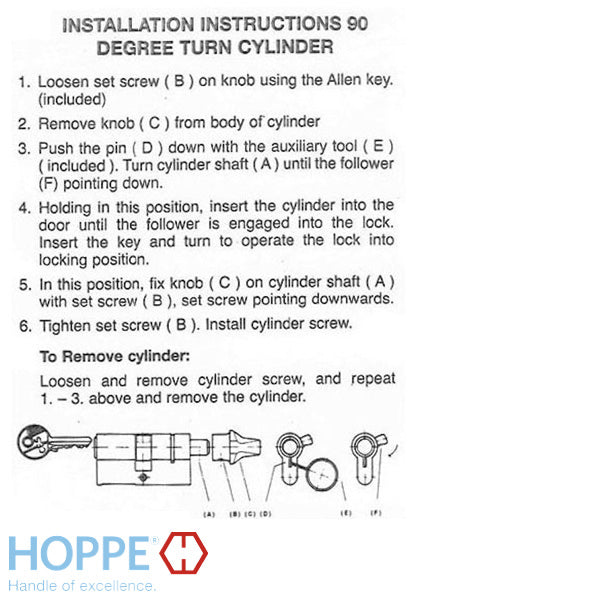 Hoppe Mortise Single Point Lock with Rotation Limiter 1 Inch Deadbolt Throw 45/92 Gear - Hoppe Mortise Single Point Lock with Rotation Limiter 1 Inch Deadbolt Throw 45/92 Gear