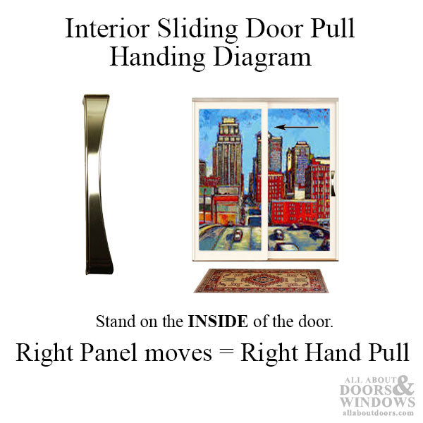 Interior Sliding Door Pull Handle OX - Right Hand - Interior Sliding Door Pull Handle OX - Right Hand
