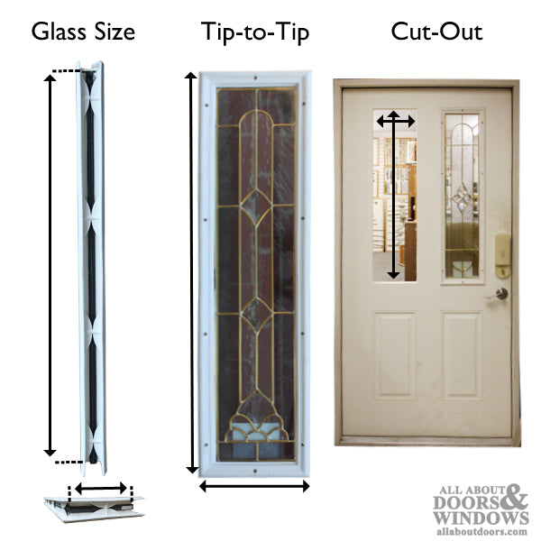 Therma Tru 15 Lite Surround with Double Pane Glass with Internal Grid and Plastic Frame - Therma Tru 15 Lite Surround with Double Pane Glass with Internal Grid and Plastic Frame