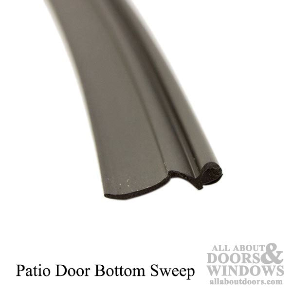 Patio Door Bottom Vinyl Sweep Sold by the Foot - Patio Door Bottom Vinyl Sweep Sold by the Foot
