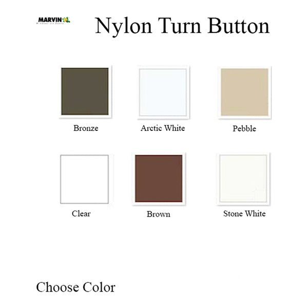 Marvin Nylon Turn Button for Energy Panels - Choose Color - Marvin Nylon Turn Button for Energy Panels - Choose Color