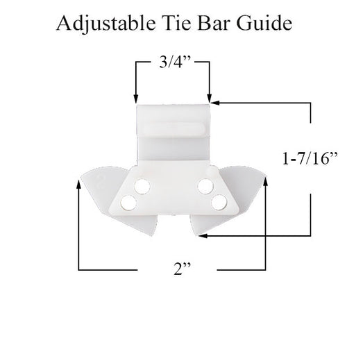 Adjustable Tie Bar Guide, VS Casement - White - Adjustable Tie Bar Guide, VS Casement - White