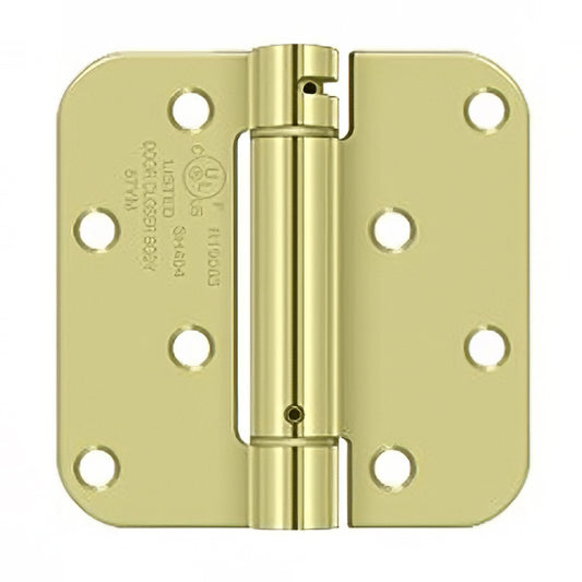 Spring Hinge 4 x 4 x 5/8 radius corner, BENCHMARK Screw Hole Pattern - Choose Finish