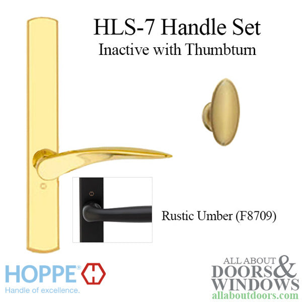 HOPPE Handle Set with Rodos Lever Non Keyed Inactive Rustic Umber - HOPPE Handle Set with Rodos Lever Non Keyed Inactive Rustic Umber