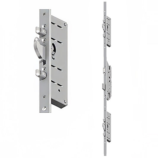 Hoppe Fuhr 24mm Key Operated Multipoint Lock - 1-3/4" Backset, 6-8 Door
