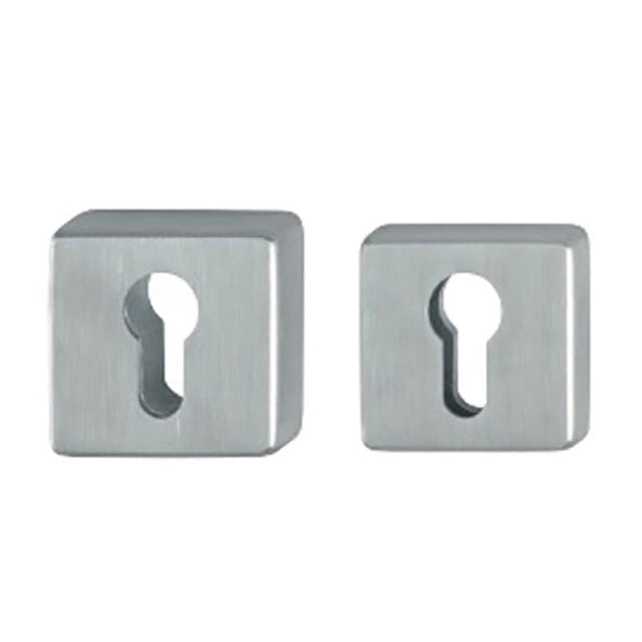 Hoppe Square Rosettes for Euro Profile Cylinder - Stainless Steel - Hoppe Square Rosettes for Euro Profile Cylinder - Stainless Steel