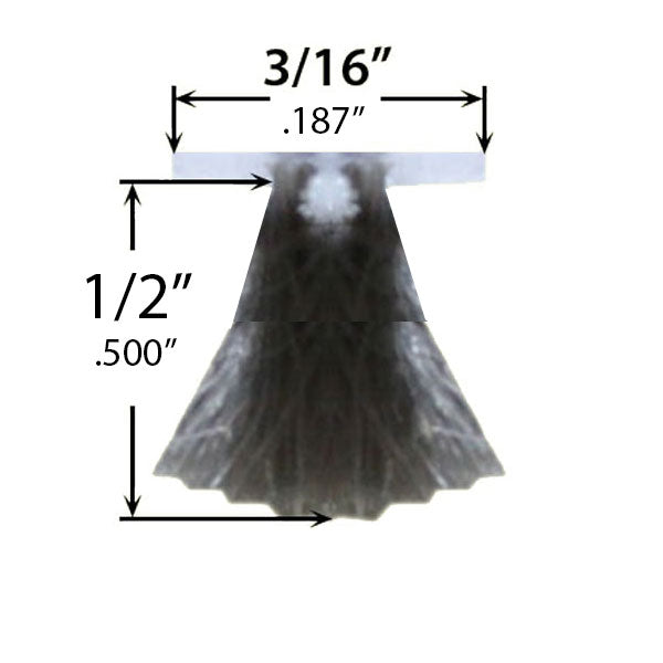 Fuzzy Weatherstrip .187 Backing, .500 Pile, Finseal, Door and Window Weather Seal - Fuzzy Weatherstrip .187 Backing, .500 Pile, Finseal, Door and Window Weather Seal