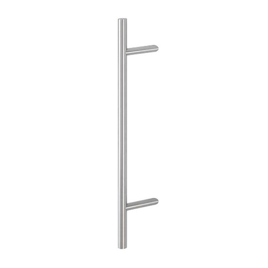 HOPPE Bar-Shaped Round 45 Degree Angle Pull Handle 47-1/4" Stainless Steel