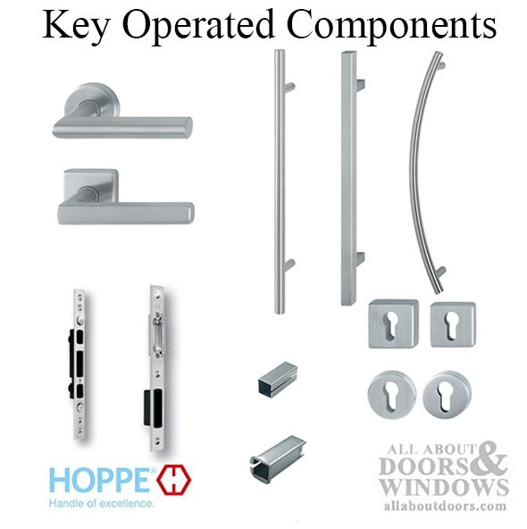 Hoppe Dallas Half Handle for Interior Entrance Doors - Stainless Steel - Hoppe Dallas Half Handle for Interior Entrance Doors - Stainless Steel