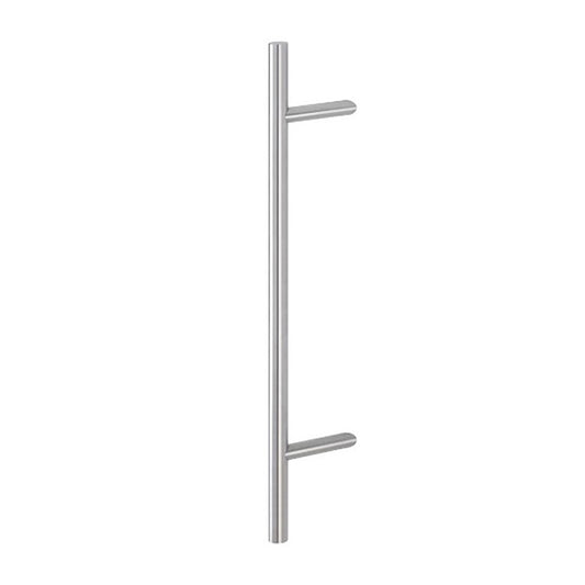 HOPPE Bar-Shaped Round 45 Degree Angle Pull Handle 31-1/2" Stainless Steel