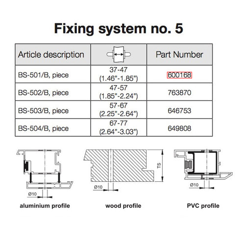 Hoppe Handle Fixing Bolt for Back-to-Back Pull Handles - Hoppe Handle Fixing Bolt for Back-to-Back Pull Handles