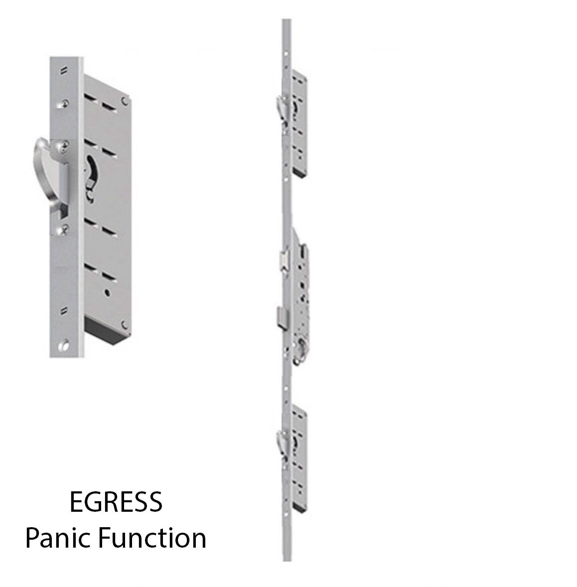 Hoppe Key Operated Multipoint Lock 1-¾ Inch Backset Doors 73.62-85.43 Inch Egress Panic Function - Hoppe Key Operated Multipoint Lock 1-¾ Inch Backset Doors 73.62-85.43 Inch Egress Panic Function