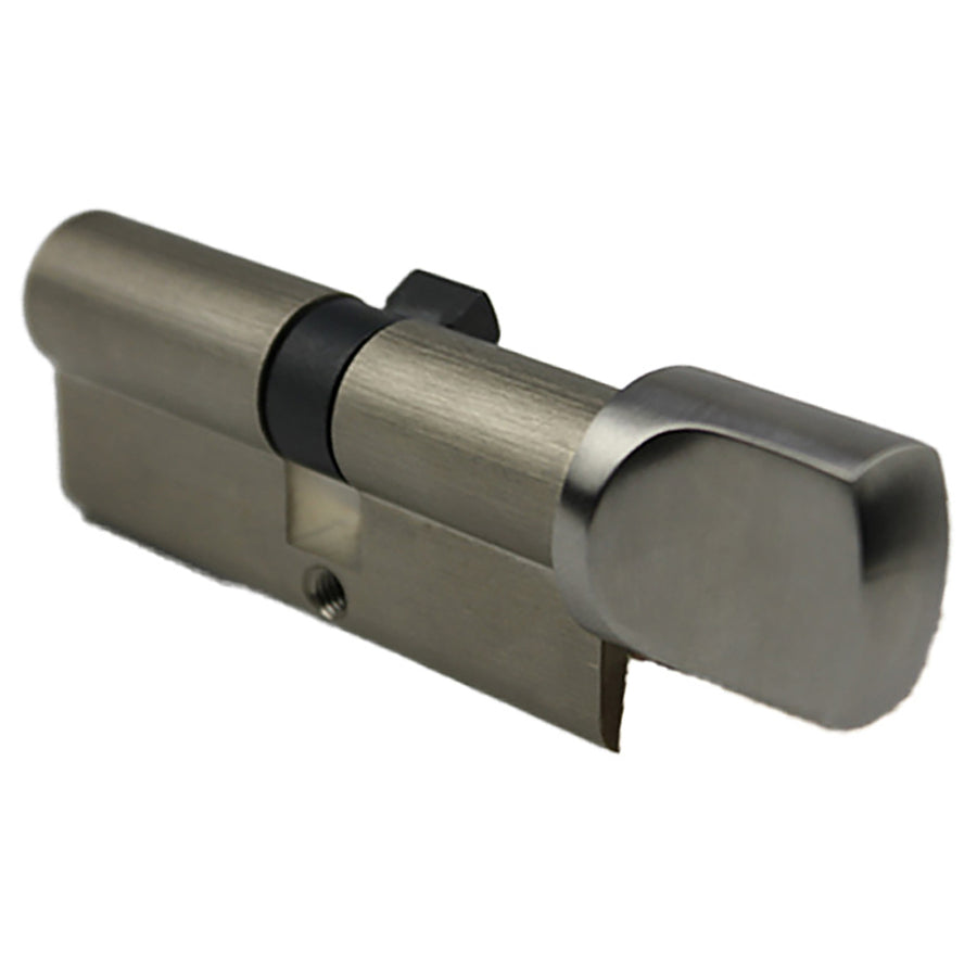 35.5/40.5 Hoppe 76mm Euro 90° Profile cylinder, small thumb turn - Stainless Steel - 35.5/40.5 Hoppe 76mm Euro 90° Profile cylinder, small thumb turn - Stainless Steel