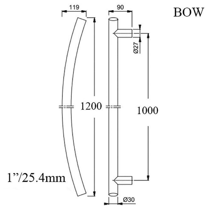 HOPPE E5511 Series Bow Shaped Round Pull Handle - HOPPE E5511 Series Bow Shaped Round Pull Handle