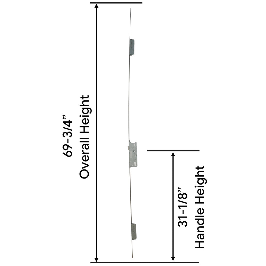Atrium 35/92 Tongue Multipoint Lock Replacement for Old Style GU Tripact - Atrium 35/92 Tongue Multipoint Lock Replacement for Old Style GU Tripact