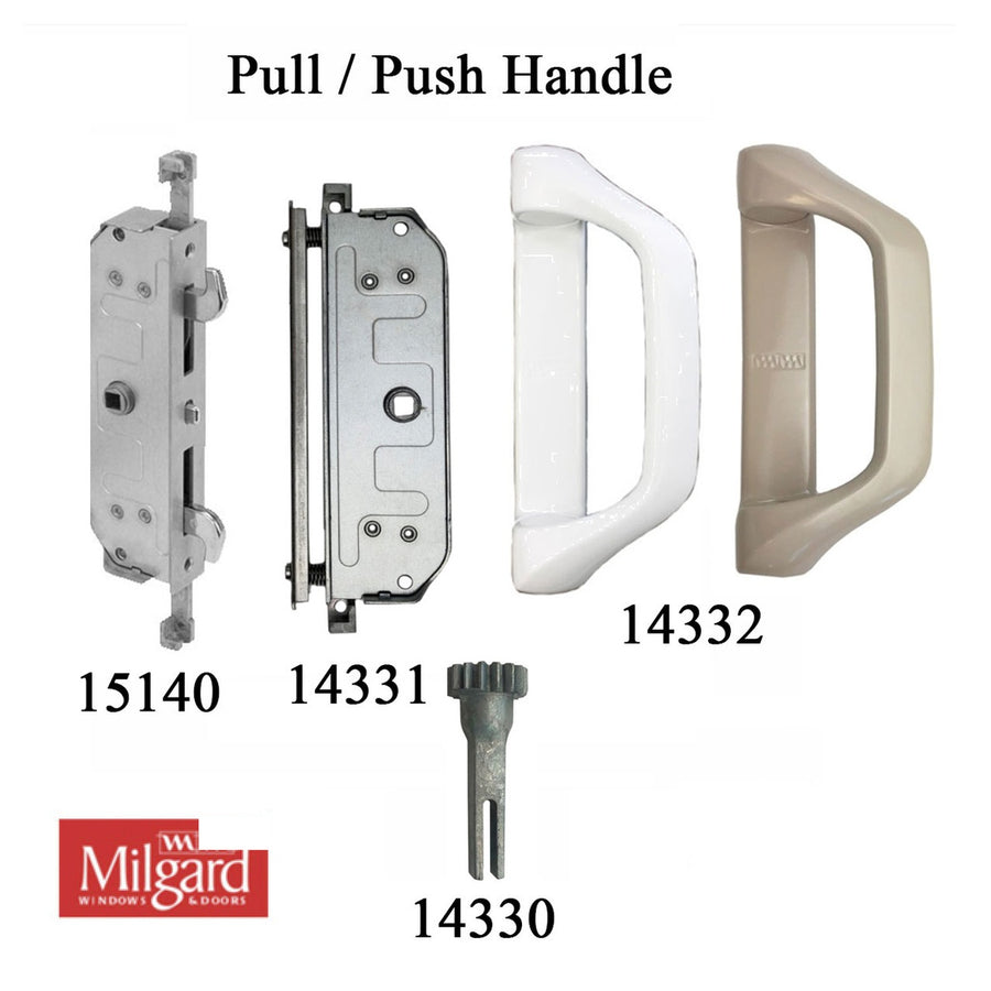 Milgard/Roto Rod Version Mortise Lock for Passive Sliding 4-panel Doors - Milgard/Roto Rod Version Mortise Lock for Passive Sliding 4-panel Doors