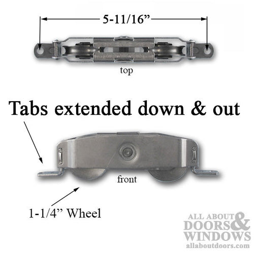 Sliding Door Roller Tandem Wheels For Milgard Vinyl Patio Glass Sliding Doors 1.25 Inch Steel Wheels - Sliding Door Roller Tandem Wheels For Milgard Vinyl Patio Glass Sliding Doors 1.25 Inch Steel Wheels