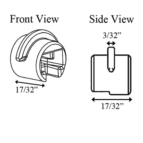 Locking Collar with Notch - Blue/Green - Ridge Width: 3/32 inch - Locking Collar with Notch - Blue/Green - Ridge Width: 3/32 inch