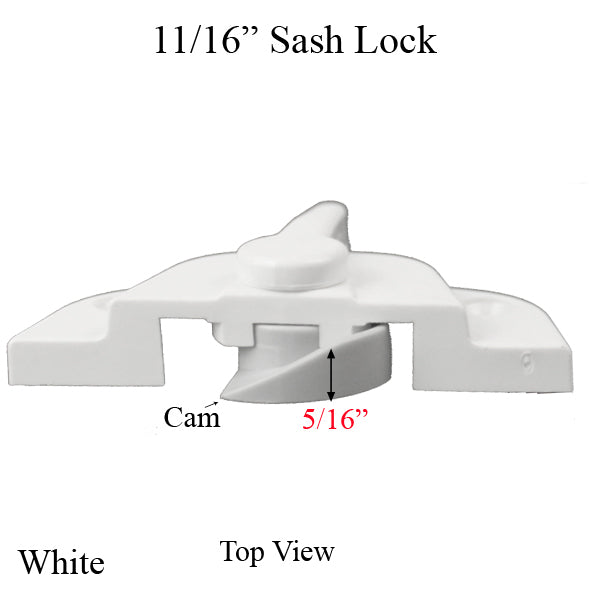 Genesis 2103 Sash Lock, Composite, Right Hand - White - Genesis 2103 Sash Lock, Composite, Right Hand - White