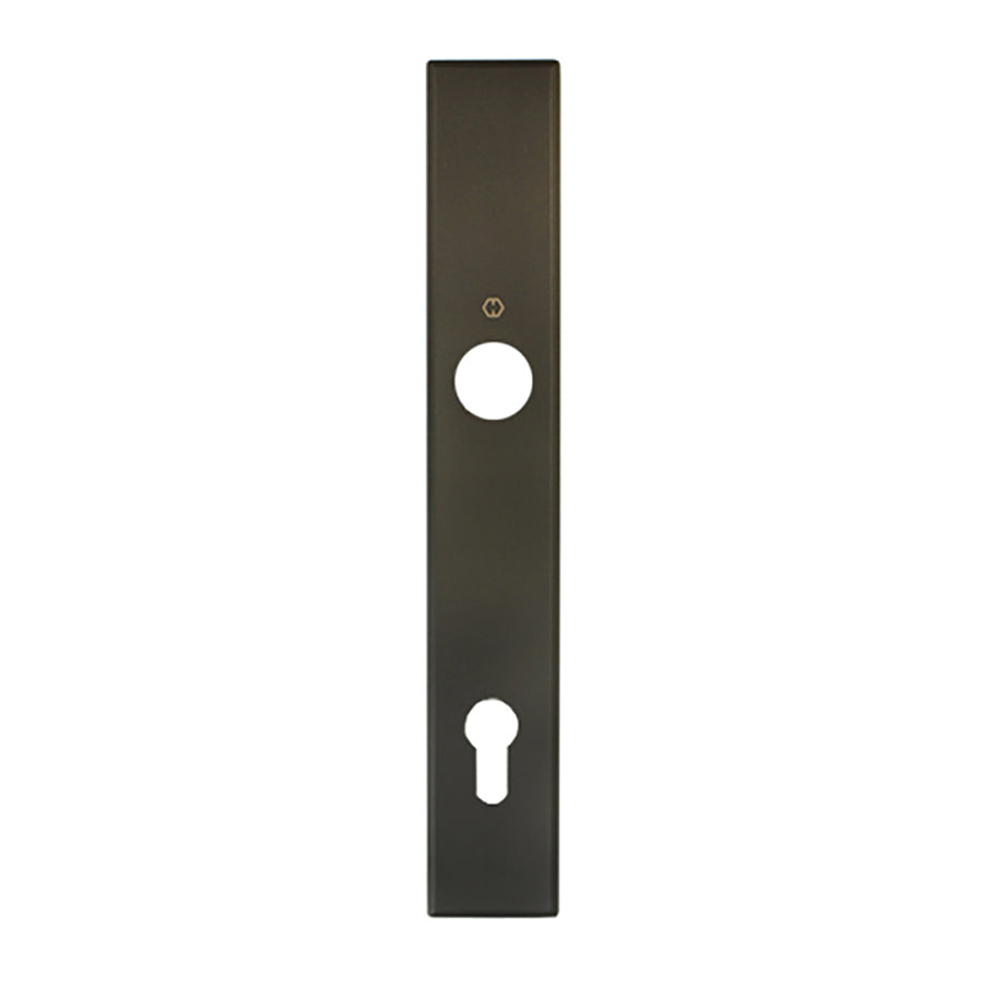 HOPPE Dallas Exterior Backplate M2161N for Active Handlesets - Rustic Umber - HOPPE Dallas Exterior Backplate M2161N for Active Handlesets - Rustic Umber