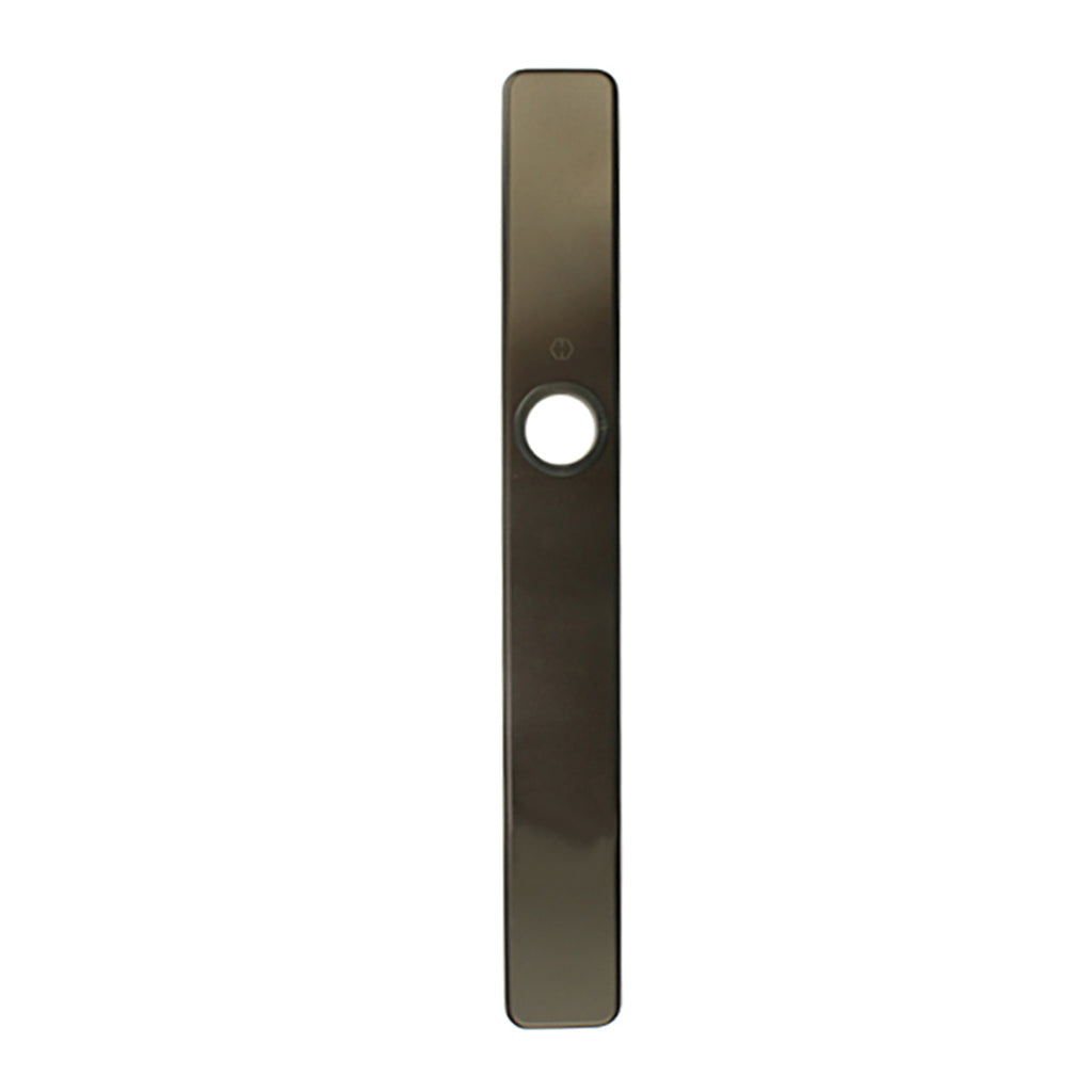 HOPPE Aluminum Exterior Backplate 2246 for Inactive Handlesets - Chestnut - HOPPE Aluminum Exterior Backplate 2246 for Inactive Handlesets - Chestnut