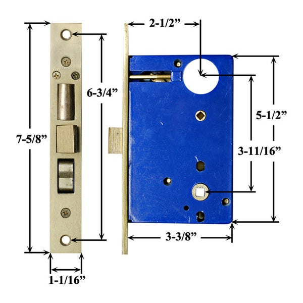 Marks New Yorker Entrance Handle Set Right Handed Door Handle With Lock - Marks New Yorker Entrance Handle Set Right Handed Door Handle With Lock