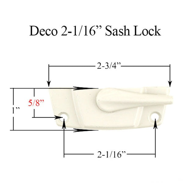 Sash Lock, 2-1/16