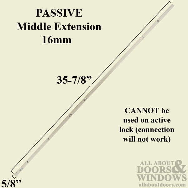 16mm P2000 Passive Upper Assembly, Doors 95 - 108.5 - 16mm P2000 Passive Upper Assembly, Doors 95 - 108.5